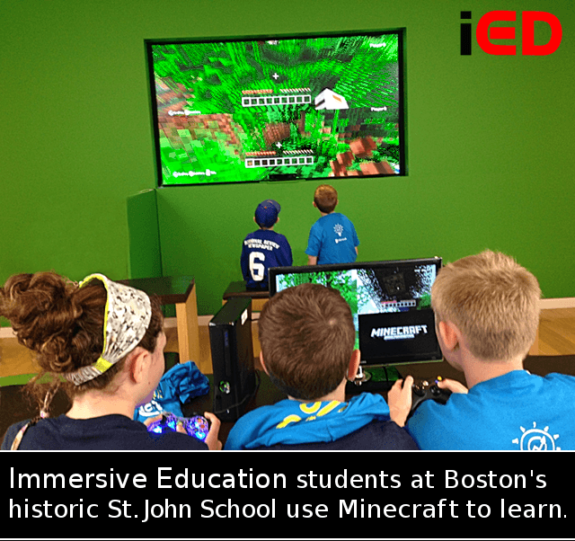 Immersive Education Minecraft Boston Students photo